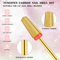 thumbnail image 2 of 3 Pieces Nail Carbide 5 In 1 Bit, Nail Drill Bits Set-2 Way Rotate Use for Both Left To Right Handed, 3/32 Inch Shank Size Drill, 2 of 2