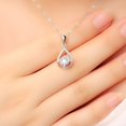thumbnail image 1 of Colgante De Plata 925 Para Mujer/Flor De Perla Diamante Borla Encanto Accesorios Collar/Solo-0407 Gao Jiahui unisex, 1 of 2