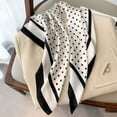 thumbnail image 5 of 70cm Polka Dots Square Scarf Neck Scarves Kerchief Neckerchief Headband for Women - black, 5 of 5