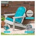 thumbnail image 2 of Adirondack Chair Cushions Set of 2, Cushions for Adirondack Chairs, Extra Thick Rocking Chair Cushions Outdoor, High Back Patio Chair Cushions with Ties, Waterproof and Fade-Resistant (Blue, 2), 2 of 7