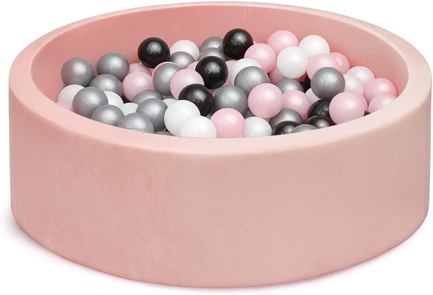 Thense Pit Balls Crush Proof Plastic Childrens Toy Balls Macaron Ocean Balls Big Size 2.75 Inch Phthalate & BPA Free Pack of 100 Pink&Green 