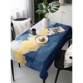 thumbnail image 6 of Navy Blue Table Cloth, Abstract Modern Oil Painting Art Waterproof Tablecloth for Rectangle Tables, Reusable Washable Fabric Table Cover for Restaurant Kitchen Dining Tables 60"x120", 6 of 6