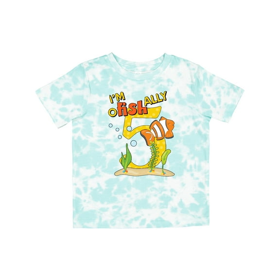 Inktastic I'm O-fish-ally Five Cute Clownfish Fifth Birthday Boys or Girls Toddler T-Shirt