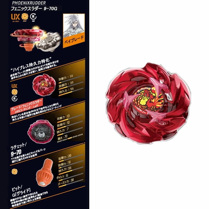 Beyblade UX-07 Phoenix Rudder Deck Set(Korean Version) - Walmart.com