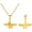Small Farvahar Gold * Personalized Engrave, variant on Farvahar Pendant Chain Stainless/Black Gun/18K Gold Plated Symbol Iran Persian Gift Necklace, Customizable