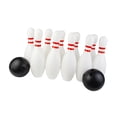 thumbnail image 3 of Juego de bolos para niños, juego de bolos familiar, juguetes interactivos para exteriores, 10 bolos 25 centímetros, 3 of 9