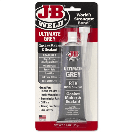 J-B Weld Ultimate Grey RTV Silicone - Gasket maker and Sealant, 3 oz tube, sold by each