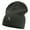 Grey, variant on Skull X Flower Embroidered Big Size Superior Cotton Short Knit Beanie - White XL-3XL