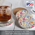 thumbnail image 2 of Thirstystone Wild Meadow Floral 4-Pack Round Absorbent Stone Coasters, 2 of 7