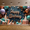thumbnail image 4 of Yatrandify Colorful Balloons Birthday Banner Decorative Background Party Lights Happy Sign for Celebration Kids Event Decoration Photo Shoot, 4 of 7
