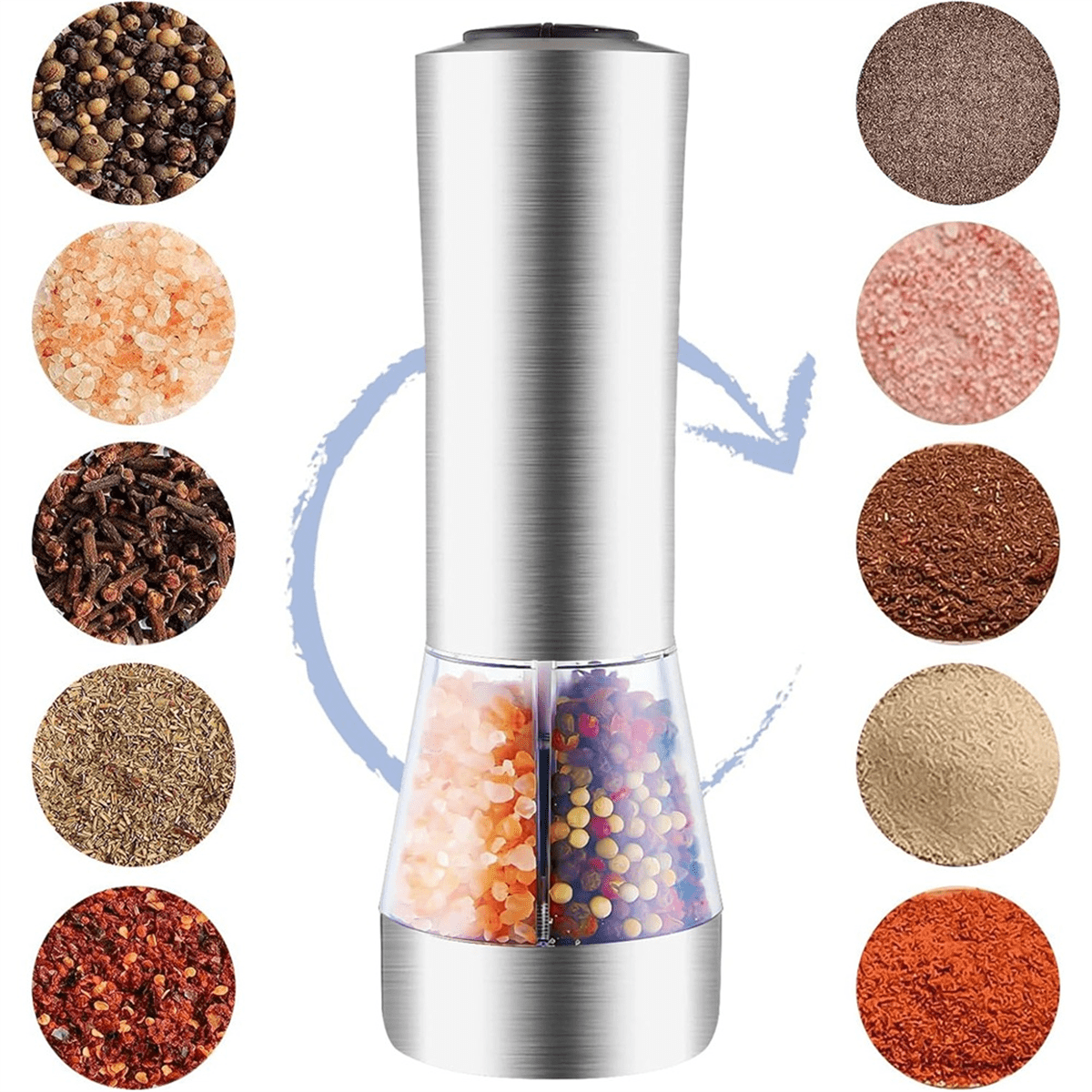 Electric Salt and Pepper Grinder Set