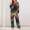 thumbnail image 2 of Lsque Vibrant Bouquet Waterfall Pattern Long Sleeve Pajama Set for Women - Soft 2-Piece Sleepwear and Loungewear Set with Pockets, Comfy Nightwear-X-Large, 2 of 7