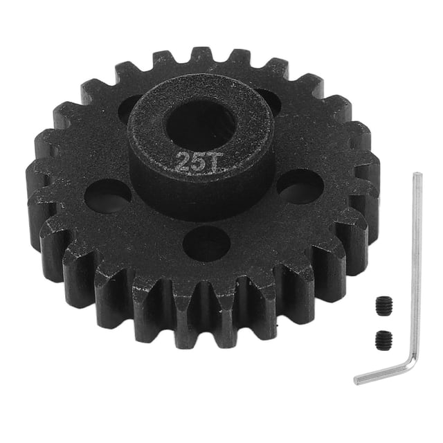 Engranaje de motor RC de acero de 25 dientes, resistente al óxido y al desgaste, con apertura de 5 mm, para coches RC Arrma 1/7 y 1/8.