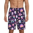 thumbnail image 3 of Lsque Skull mushroom space Mens Sleep Pajama Shorts,Short Pajama Pants, Cotton Ultra-Soft Knit-3X-Large, 3 of 9