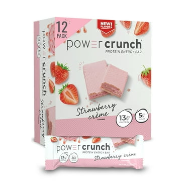 Power Crunch Protein Wafer OIF8 Bars, High Protein Snacks with Delicious Taste, Strawberry Crème, 1.4 Ounce (12 Count)
