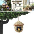 thumbnail image 5 of Labymos Hand-woven Bird Nest Grass Birdhouse Outside Hanging Natural Bird Hut 1PCS Large Size, 5 of 5