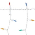 300Count Multicolor LED Icicle Christmas Lights with White Wire, 19