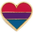 thumbnail image 3 of Juvale Bisexual Pride Enamel Button Pins, Pink Blue White Striped Hearts, 12-Piece, 3 of 6