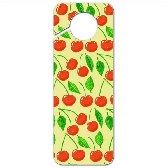 Cute Cherry Pattern Sketchy Plastic Door Knob Hanger Sign