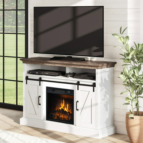 Whalen Allston Barn Door Fireplace TV Stand for TVs up to ...