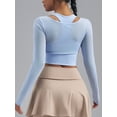 thumbnail image 2 of Top-kevin Women's Sports Long Sleeve Fitness Long Sleeve Mesh Design for Running Gym Yoga, 2 of 8