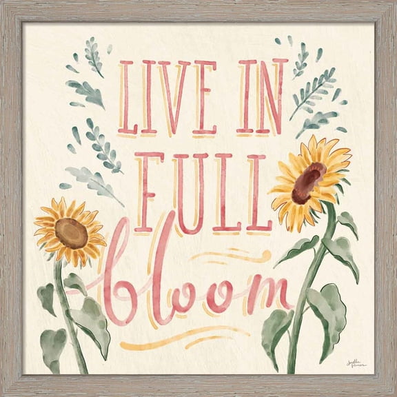 Great Art Now Sunflower Season VI Bright by Janelle Penner, Framed Wall Art, 13W x 13H