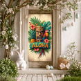 thumbnail image 7 of Wooden Carving Tropical Banner Tropical Leaves Aloha Celebration Banner for Summer Party Luau Decoration Beach Event, 7 of 7