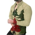 thumbnail image 2 of Seeotter Men Women Button Down Shirts Christmas Long Sleeve Funny Ugly Xmas Graphic Blouse Casual Shirts Holiday Tee, 2 of 7