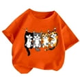thumbnail image 2 of Tiijoy Girls Summer T-Shirt Cute Cartoon Cat Print Short Sleeve T Shirt Graphic Tee, Sizes 2-14, 2 of 3