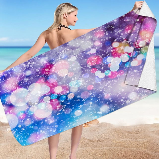 Fiudx Toalla de Microfibra, Manta Ultraligera Antiarena, Toalla de Baño Absorbente de Secado Rápido, Accesorio de Viaje de Diseño Llamativo, Versátil para Playa, Piscina y Camping, Perfecta para Entu