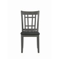 thumbnail image 3 of Cutout Back Wooden Dining Chair with Leatherette Seat,Black,Set of Two, 3 of 5