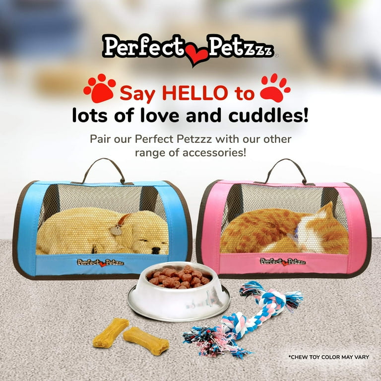Perfect Petzzz - Silver Bowl with Simulated Pet Food & Chew Toy