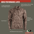 thumbnail image 2 of Mossy Oak Men's 1/4 Zip Performance Hoodie, Mossy Oak New Bottomland, Size 2X-Large, 2 of 8