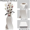 thumbnail image 4 of Jarron De Ceramica Moderno Florero Minimalista,Jarrones Decorativos Modernos,Jarrones Geométrico Utilizados en la Mesa de la Boda, Fiesta, Escritorio,Sala de Estar, Dormitorio de Oficina (Blanco), 4 of 4