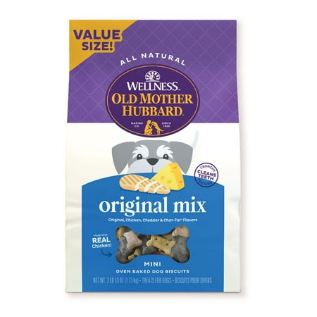 Wellness Old Mother Hubbard Classic Original Mix Natural Mini Biscuits Dog Treats Mini  3.8 lb bag