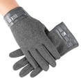 thumbnail image 2 of Touchscreen Gloves for Men and Women, Thermal Fleece Lined Windproof Anti-Slip Winter Gloves, Thin Lightweight Running Driving Fishing Gloves for All Season Outdoor Activities-Gray, 2 of 4