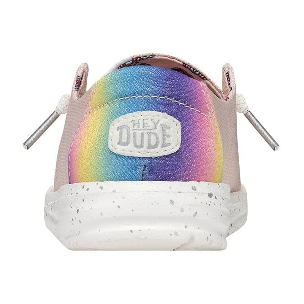 Hey Dude Wendy Youth Sparkle Silver Size J4 Youth Loafers