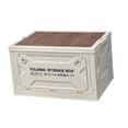 thumbnail image 4 of Caja de almacenamiento para acampar, plegable, de gran tamaño, con ruedas, apilable, con tapa. gris blanco, 4 of 9