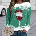 thumbnail image 5 of Futezty Sweaters for Women Christmas Graphic Oversized Sweatshirts Fleece Funny Pullover Party Holiday Tops with Bows, 5 of 9