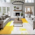 thumbnail image 3 of 8'x10' Area Rugs, Yellow Grey Indoor Outdoor Area Rug for Living Room Bedroom, Abstract Oil Painted Modern Geometric Washable Bathroom Rugs Kitchen Floor Carpet Mats Home Decor Aesthetic, 3 of 8
