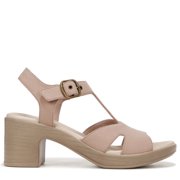 Bzees For Lifestride Women's Everly Block Heel Sandal Beige Denim 9W