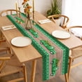 thumbnail image 3 of Saint Patrick's Day Table Runner 90 Inches Long Farmhouse Dress Scarves, Luck Leaves Car Brown Wooden Plaid Dining Tablerunner for Coffee Table/Kitchen Island/Party Décor, 13" x 90", 3 of 8