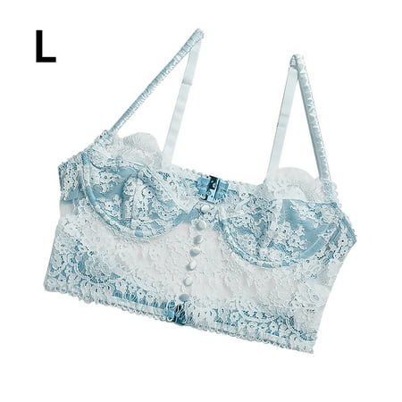 

ELENXS Women Sexy Floral Lace Camisole Bra Single-Breasted Vest Bralette