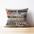 thumbnail image 3 of Porch Pillows,Porch Pillow Covers 18x18,Porch Decor,Farmhouse Porch Decor,Outdoor Pillow Covers,Outdoor Throw Pillows, Porch Rules Pillow, 3 of 5