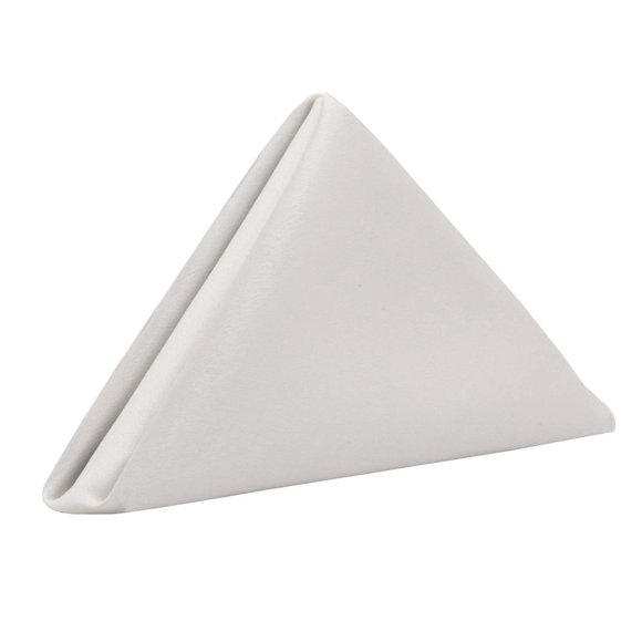 Your Chair Covers - 10 Pack 20 Inch L'Amour Satin Napkins White, Oversized, Double Folded and Hemmed Table Napkins for Restaurant, Bistro, Wedding, Thanksgiving and Christmas