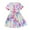 A001, variant on Esaierr Little Girls Short Sleeve Dress Toddler Summer Sundress Dinosaur Sunflower Print Dress Kids Color Blocking Princess Dresses for 3-8 Years