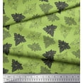 thumbnail image 2 of Soimoi Green Cotton Poplin Fabric Lily Floral Print Fabric by the Yard 42 Inch Wide, 2 of 3