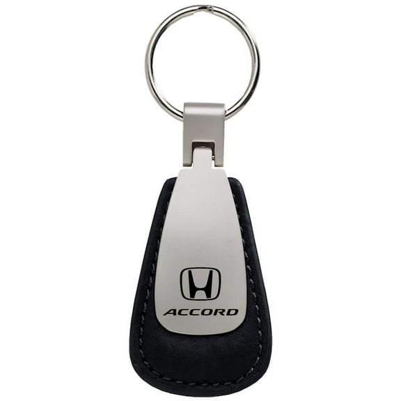 Honda Accord Leather Teardrop Key Chain (Black)