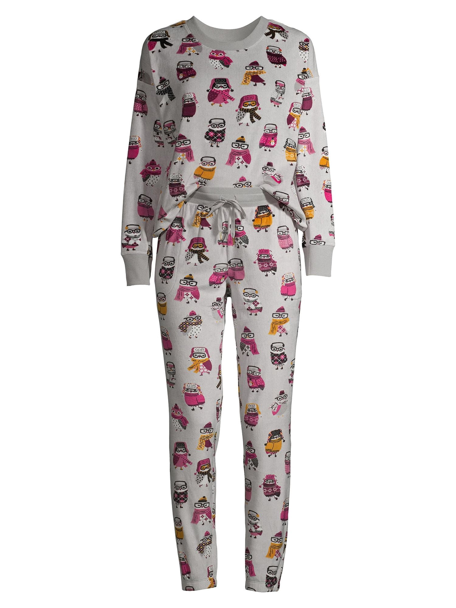 Secret Treasures Long Sleeve Crew Neck & Jogger Pajamas Set (Women's or Women's Plus) 2 Piece Set