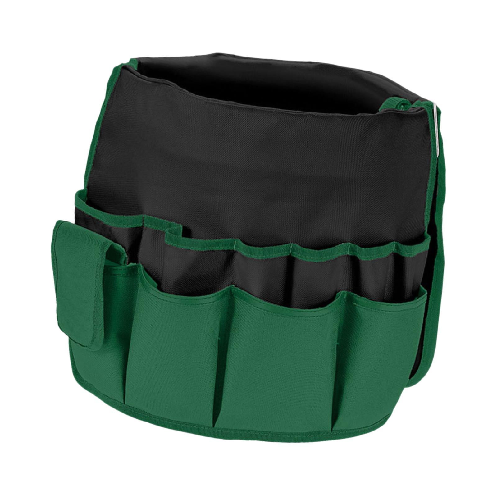 Tool Carrier Storage Bag Gardening Bucket Organizer Multi Pocket Oxford Cloth Design for Home Gardeners